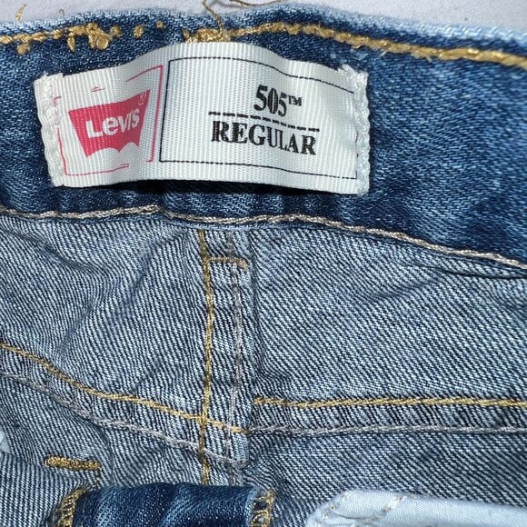 Levis 505 Regular boys denim shorts reg 8/ 24 W - Picture 3 of 5